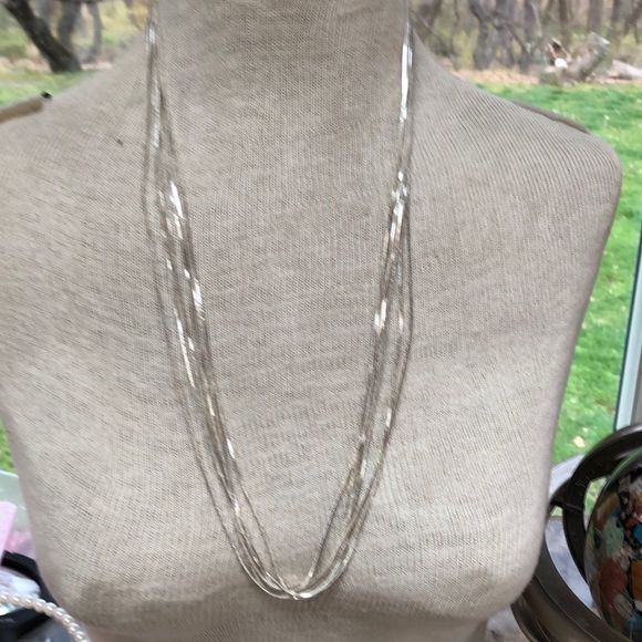 Sterling silver six chain necklace NWOT - Picture 1 of 8